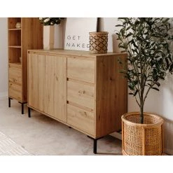 Loftscape Buffet Brochet II - Imitation chêne / Noir 18 Loftscape Buffet Brochet II - Imitation chêne / Noir -Meubles de salle à manger Soldes Magasin 1000363050 220704 021 MOOD DETAILS P000000001000363050 mood