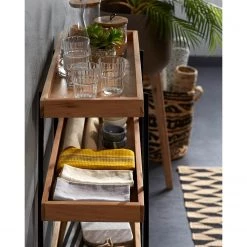 Red Living Étagère Beitbridge I - Acacia massif / Métal - Acacia / Noir -Meubles de salle à manger Soldes Magasin 1000363959 220714 021 MOOD DETAILS P000000001000363959 mood