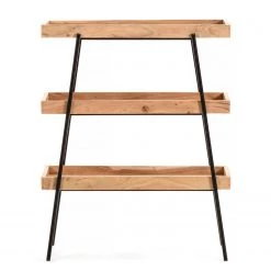 Red Living Étagère Beitbridge I - Acacia massif / Métal - Acacia / Noir -Meubles de salle à manger Soldes Magasin 1000363959 220714 030 DETAILS P000000001000363959