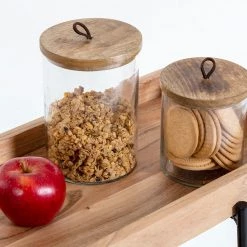 Red Living Étagère Beitbridge I - Acacia massif / Métal - Acacia / Noir -Meubles de salle à manger Soldes Magasin 1000363959 220714 050 DETAILS P000000001000363959