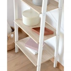 Norrwood Étagère Kalahari - Acier - Imitation chêne / Blanc -Meubles de salle à manger Soldes Magasin 1000363962 220714 035 DETAILS P000000001000363962