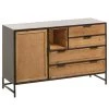 Red Living Buffet Kisumu - Cannage / Fer - Marron / Noir