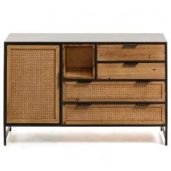Red Living Buffet Kisumu - Cannage / Fer - Marron / Noir 20 Red Living Buffet Kisumu - Cannage / Fer - Marron / Noir -Meubles de salle à manger Soldes Magasin 1000363968 220714 030 DETAILS P000000001000363968