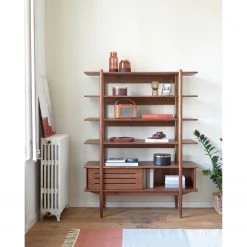 Naturoo Étagère Chipata - Partiellement en noyer massif -Meubles de salle à manger Soldes Magasin 1000363972 220714 021 MOOD DETAILS P000000001000363972 mood