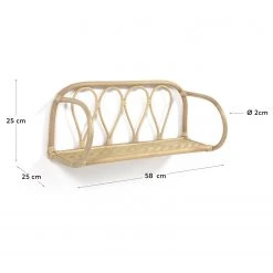 Naturoo Étagère murale Mansa - Étagère : rotin<br>Structure : bambou massif verni 11 Naturoo Étagère murale Mansa - Étagère : rotin<br>Structure : bambou massif verni -Meubles de salle à manger Soldes Magasin 1000363975 220714 500 SKETCH DETAILS P000000001000363975 sketch