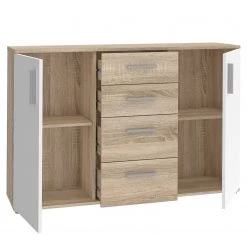 Loftscape Buffet Kiltealy II - Blanc / Imitation chêne Sonoma -Meubles de salle à manger Soldes Magasin 1000364871 220722 031 DETAILS P000000001000364871