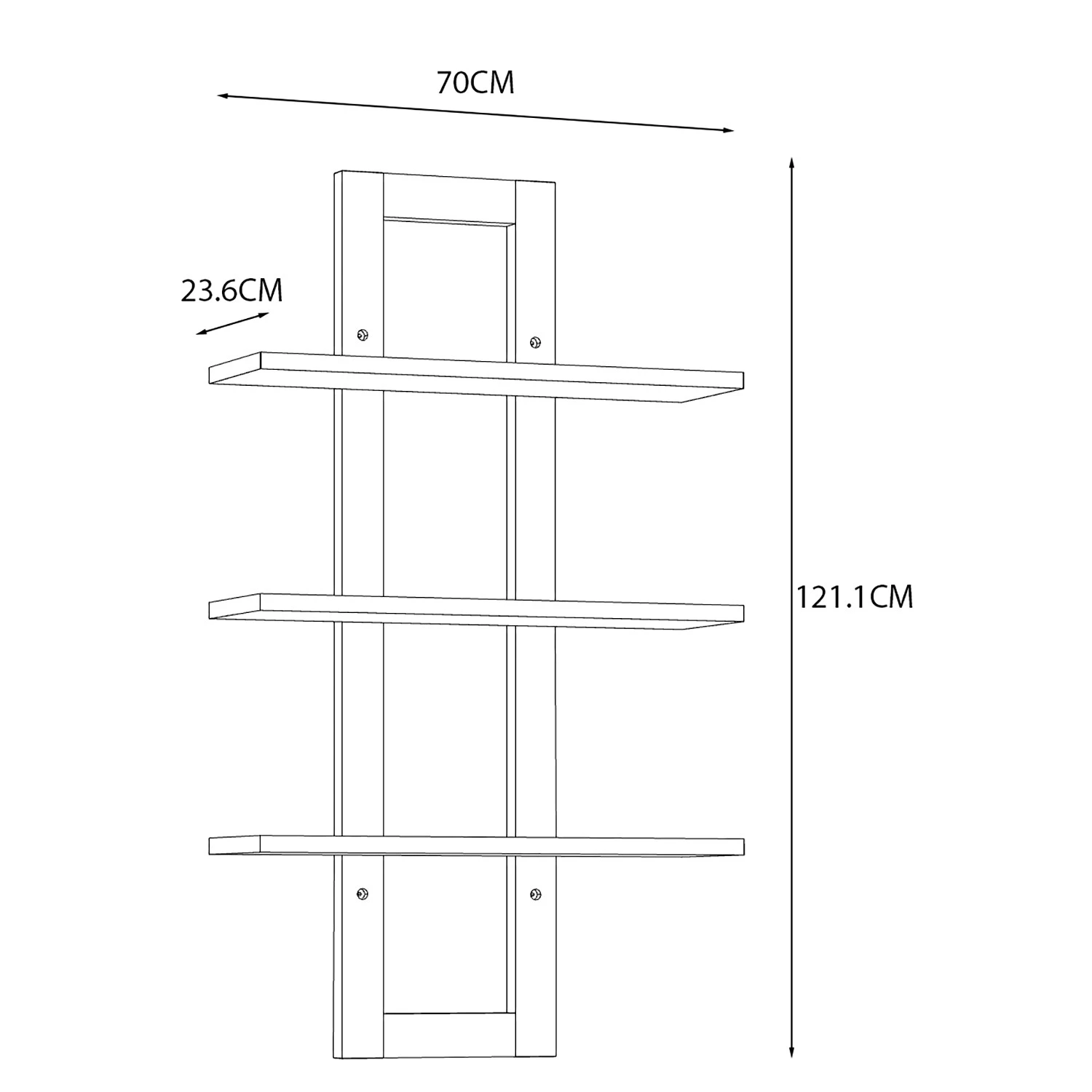 Loftscape Étagère murale Thurles - Imitation chêne Sonoma / Blanc 4 Loftscape Étagère murale Thurles - Imitation chêne Sonoma / Blanc – Image 4