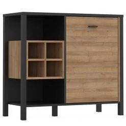 Red Living Buffet Kasala II - Imitation chêne Riviera / Noir -Meubles de salle à manger Soldes Magasin 1000364877 220722 032 DETAILS P000000001000364877