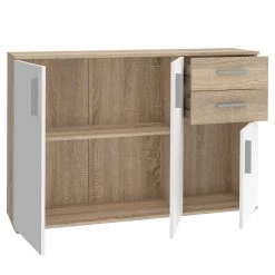 Loftscape Buffet Kiltealy III - Blanc / Imitation chêne Sonoma -Meubles de salle à manger Soldes Magasin 1000364879 220722 031 DETAILS P000000001000364879