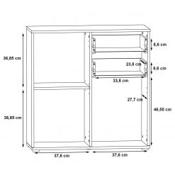 Loftscape Buffet Kiltealy I - Blanc / Imitation chêne Sonoma -Meubles de salle à manger Soldes Magasin 1000364882 220722 501 SKETCH DETAILS P000000001000364882 sketch