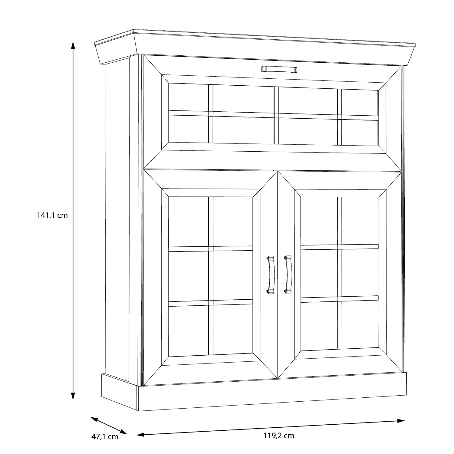 Ridgevalley Buffet haut Boolamore - Imitation chêne 5 Ridgevalley Buffet haut Boolamore - Imitation chêne – Image 5