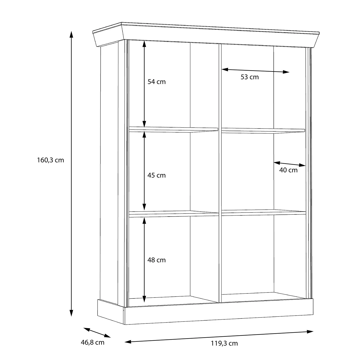 Ridgevalley Vitrine Boolamore I - Imitation chêne 7 Ridgevalley Vitrine Boolamore I - Imitation chêne – Image 7