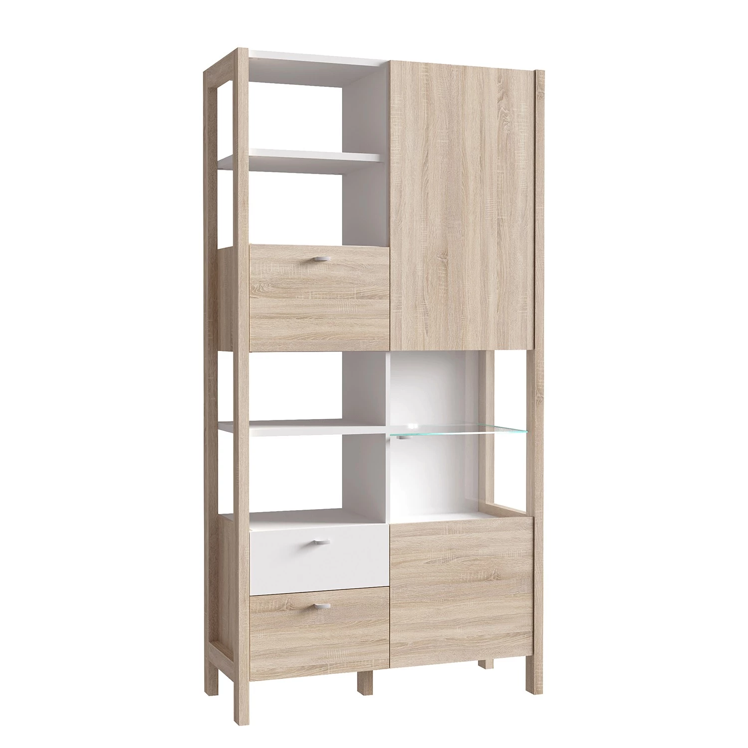 Loftscape Armoire Thurles - Imitation chêne Sonoma / Blanc 1 Loftscape Armoire Thurles - Imitation chêne Sonoma / Blanc