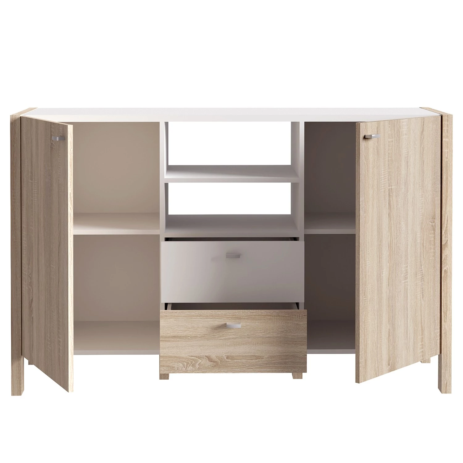 Loftscape Buffet Thurles I - Imitation chêne Sonoma / Blanc 5 Loftscape Buffet Thurles I - Imitation chêne Sonoma / Blanc – Image 5