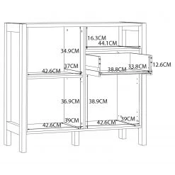 Loftscape Buffet Thurles I - Imitation chêne Sonoma / Blanc -Meubles de salle à manger Soldes Magasin 1000364904 220722 501 SKETCH DETAILS P000000001000364904 sketch