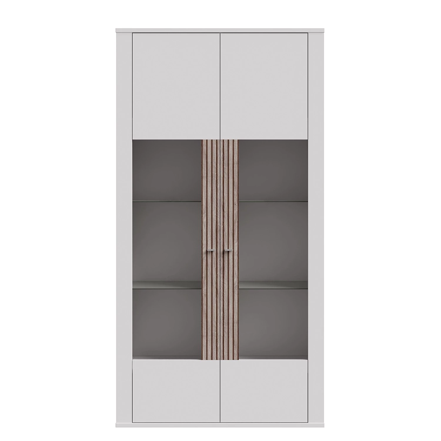 Loftscape Vitrine Millquarter II - Blanc / Imitation chêne clair 8 Loftscape Vitrine Millquarter II - Blanc / Imitation chêne clair – Image 8