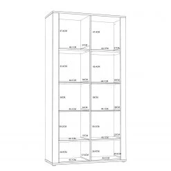 Loftscape Vitrine Millquarter II - Blanc / Imitation chêne clair 19 Loftscape Vitrine Millquarter II - Blanc / Imitation chêne clair -Meubles de salle à manger Soldes Magasin 1000364906 220722 501 SKETCH DETAILS P000000001000364906 sketch