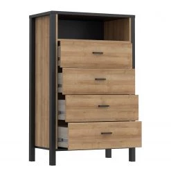 Red Living Buffet Kasala III - Imitation chêne Riviera / Noir -Meubles de salle à manger Soldes Magasin 1000364907 220722 031 DETAILS P000000001000364907