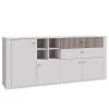 Loftscape Buffet Millquarter - Blanc / Imitation chêne clair