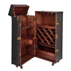 Butlers Armoire bar HEMINGWAY - Frêne massif / Polyuréthane - Marron