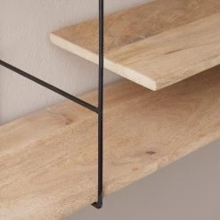 Butlers Étagère murale LIMBO - Chêne massif / Aluminium - Noir / Naturel -Meubles de salle à manger Soldes Magasin 1000365681 220728 022 MOOD DETAILS P000000001000365681 mood