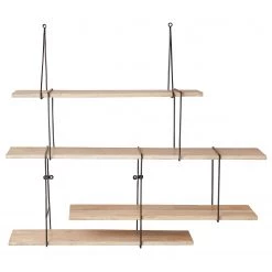 Butlers Étagère murale LIMBO - Chêne massif / Aluminium - Noir / Naturel -Meubles de salle à manger Soldes Magasin 1000365681 220728 030 DETAILS P000000001000365681