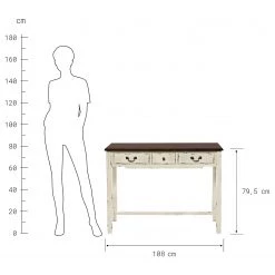 Butlers Console CABOTT COVE - Placage frêne - Crème / Naturel -Meubles de salle à manger Soldes Magasin 1000365706 220728 500 SKETCH DETAILS P000000001000365706 sketch