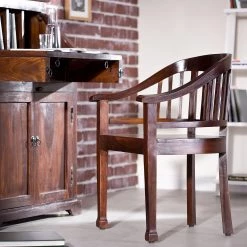 Butlers Chaise HOPKINS - Acacia / Manguier - Marron foncé -Meubles de salle à manger Soldes Magasin 1000365707 220728 021 MOOD DETAILS P000000001000365707 mood