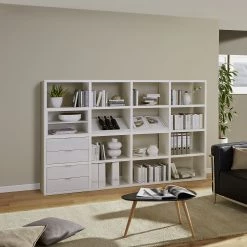 Fredriks Etagère à combiner Rodos II - Blanc brillant -Meubles de salle à manger Soldes Magasin anbauregal rodos ii hochglanz weiss 1890666