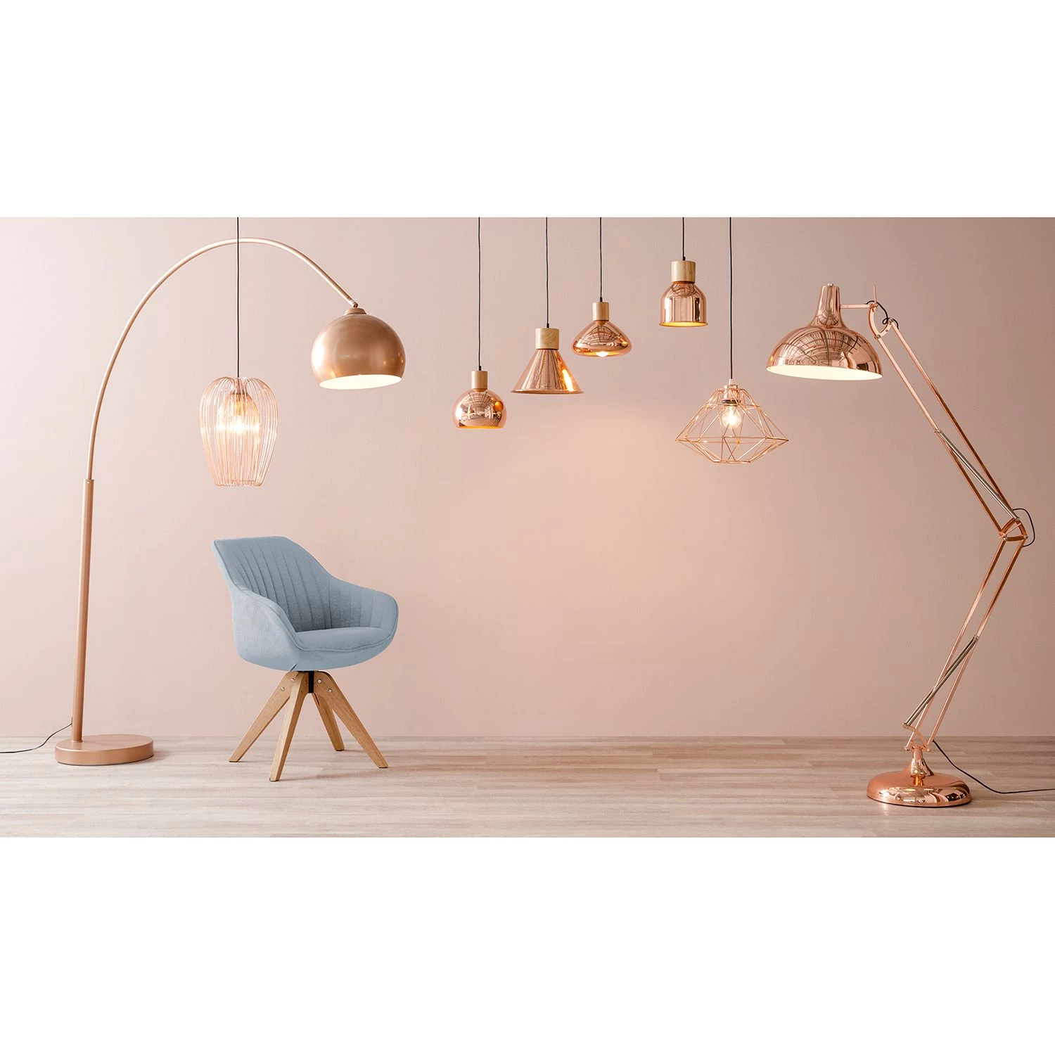 Mørteens Chaise à accoudoirs Ermelo I - rotatif - Tissu / Chêne massif - Bleu clair - 1 set 3 Mørteens Chaise à accoudoirs Ermelo I - rotatif - Tissu / Chêne massif - Bleu clair - 1 set – Image 3