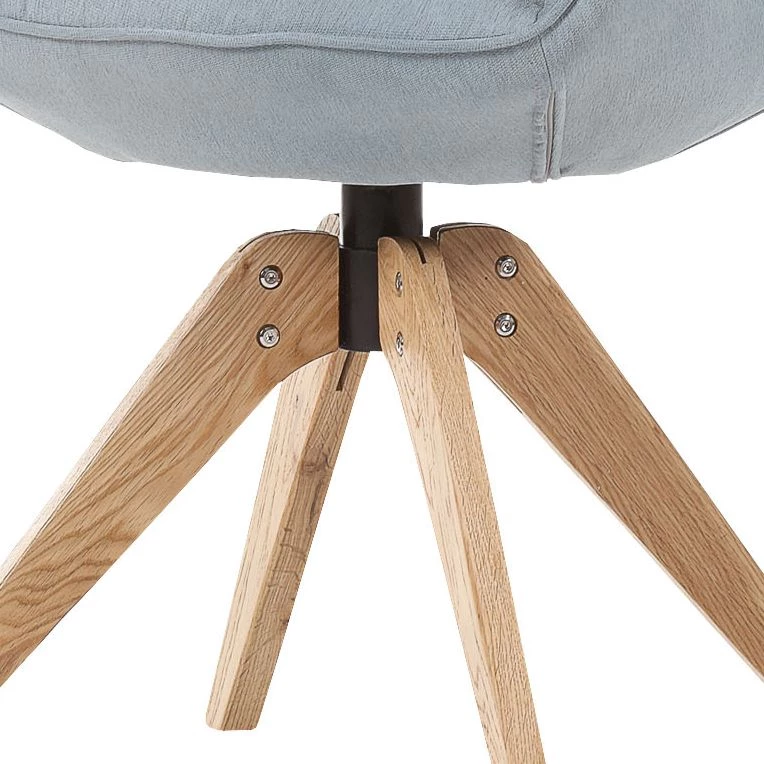 Mørteens Chaise à accoudoirs Ermelo I - rotatif - Tissu / Chêne massif - Bleu clair - 1 set 8 Mørteens Chaise à accoudoirs Ermelo I - rotatif - Tissu / Chêne massif - Bleu clair - 1 set – Image 8