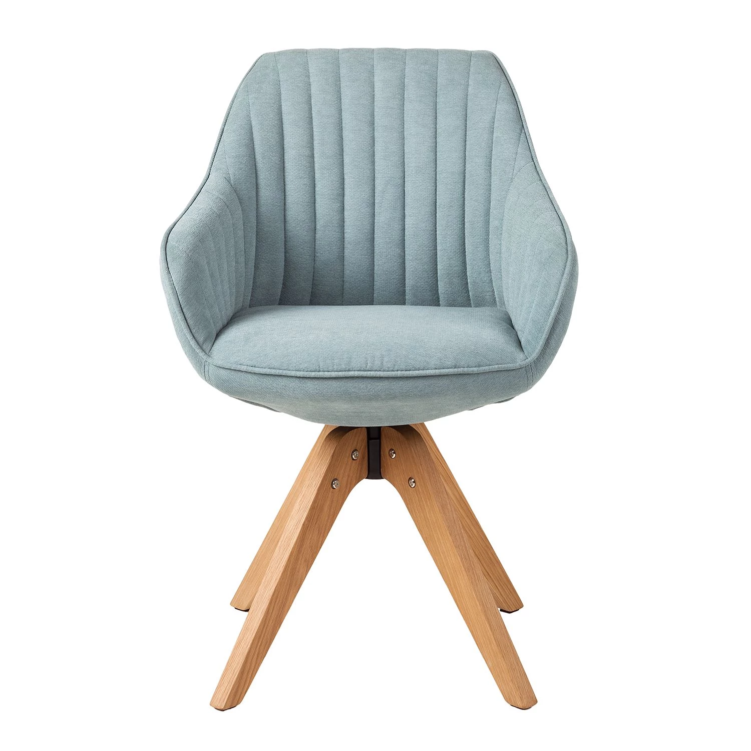 Mørteens Chaise à accoudoirs Ermelo I - rotatif - Tissu / Chêne massif - Bleu clair - 1 set 5 Mørteens Chaise à accoudoirs Ermelo I - rotatif - Tissu / Chêne massif - Bleu clair - 1 set – Image 5
