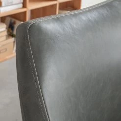 Mørteens Chaises à accoudoirs Nicholas - Cuir synthétique Aken: Gris clair vintage - 1 chaise -Meubles de salle à manger Soldes Magasin armlehnenstuhl nicholas i kunstleder hellgrau 3784852