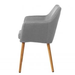 Mørteens Chaises à accoudoirs Nicholas - Tissu Cors: Granite - 1 chaise -Meubles de salle à manger Soldes Magasin armlehnenstuhl nicholas ii webstoff eiche massiv granit 4851240