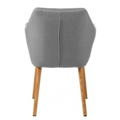 Mørteens Chaises à accoudoirs Nicholas - Tissu Cors: Granite - 1 chaise -Meubles de salle à manger Soldes Magasin armlehnenstuhl nicholas ii webstoff hellgrau eiche 4847744