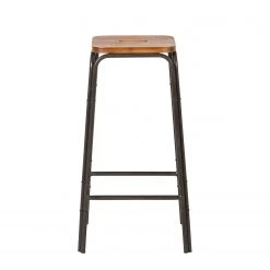 Ars manufacti Tabourets de bar Atelier (lot de 2) - Acacia massif /Métal -Meubles de salle à manger Soldes Magasin barhocker atelier 2er set akazie massiv metall 2915969