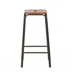 Ars manufacti Tabourets de bar Atelier (lot de 2) - Acacia massif /Métal -Meubles de salle à manger Soldes Magasin barhocker atelier 2er set akazie massiv metall 2915973