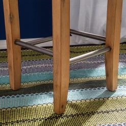 Ars Natura Tabouret de bar Delia - Acacia massif / Imitation cuir - Crème -Meubles de salle à manger Soldes Magasin barhocker delia akazie massiv kunstleder creme akazie massiv 3320577