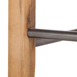 Ars Natura Tabouret de bar Delia - Acacia massif / Imitation cuir - Crème -Meubles de salle à manger Soldes Magasin barhocker delia kunstleder sand 1412271