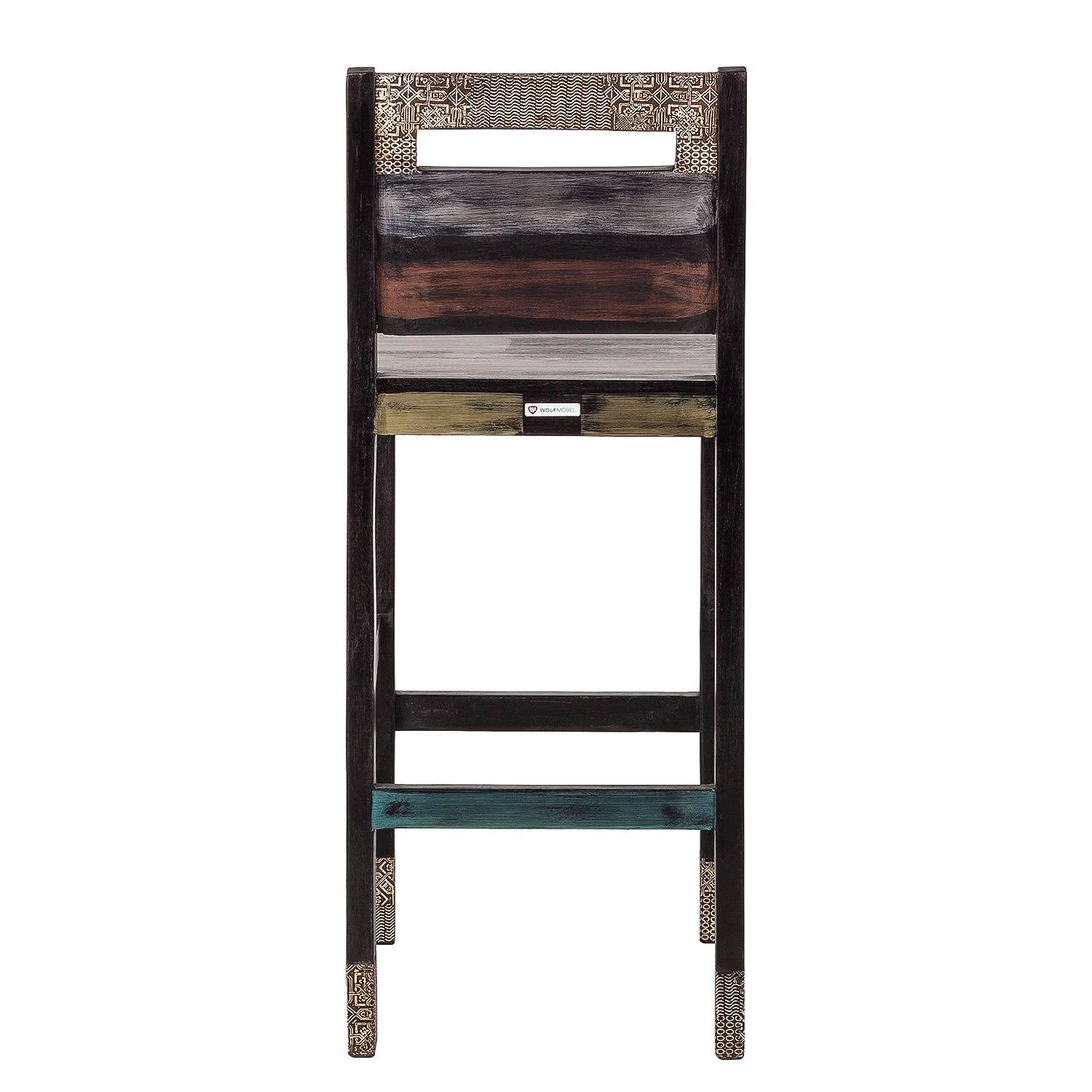 Wolf-Möbel Tabouret de bar Goa - Acacia / Manguier partiellement massif - Multicolore 6 Wolf-Möbel Tabouret de bar Goa - Acacia / Manguier partiellement massif - Multicolore – Image 6