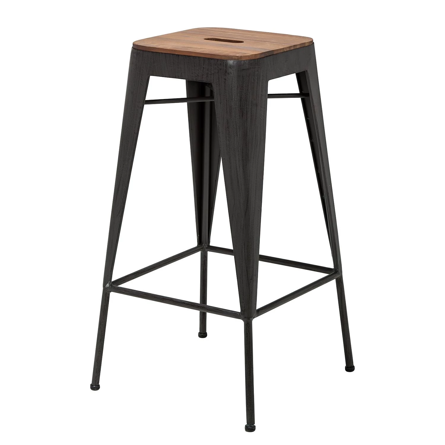 Ars manufacti Tabourets de bar Manchester (lot de 2) - Acacia massif / Métal - Acacia / Anthracite 5 Ars manufacti Tabourets de bar Manchester (lot de 2) - Acacia massif / Métal - Acacia / Anthracite – Image 5