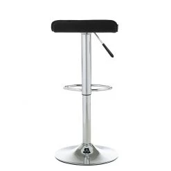 Mooved Tabourets de bar Soraia (lot de 2) - Noir / Chrome -Meubles de salle à manger Soldes Magasin barhocker soraia 2er set kunstleder schwarz chrom 4547412
