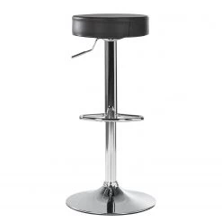 Mooved Tabouret de bar Vincent - Noir / Chrome -Meubles de salle à manger Soldes Magasin barhocker vincent kunstleder schwarz chrom 4547272
