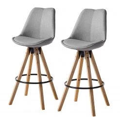 Mørteens Chaises de bar Aledas II - Granit - Lot de 2
