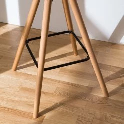 Mørteens Chaise de bar Langford - Blanc - 1 chaise -Meubles de salle à manger Soldes Magasin barstuhl langford kunststoff buche massiv weiss 4765520