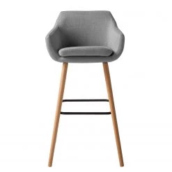 Mørteens Chaises de bar Nicholas II - Granit - Lot de 2 -Meubles de salle à manger Soldes Magasin barstuhl nicholas ii webstoff 2er set eiche massiv granit 4783768