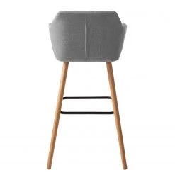 Mørteens Chaises de bar Nicholas II - Granit - Lot de 2 -Meubles de salle à manger Soldes Magasin barstuhl nicholas ii webstoff 2er set eiche massiv granit 4783776