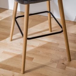 Mørteens Chaises de bar Nicholas II - Granit - Lot de 2 -Meubles de salle à manger Soldes Magasin barstuhl nicholas ii webstoff 2er set eiche massiv granit 4793724