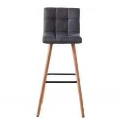 Mørteens Chaises de bar Panola (lot de 2) - Basalte -Meubles de salle à manger Soldes Magasin barstuhl panola 2er set webstoff buche massiv grau 4408648