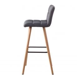 Mørteens Chaises de bar Panola (lot de 2) - Basalte -Meubles de salle à manger Soldes Magasin barstuhl panola 2er set webstoff buche massiv grau 4408652